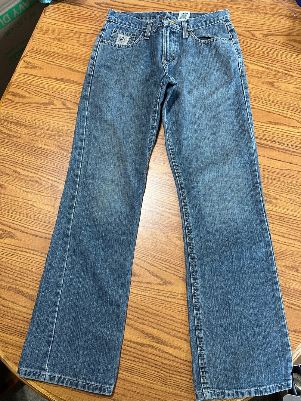 Cinch Women's Blue Wide-Leg Flare Jeans